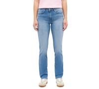 Straight-Jeans MUSTANG "Damen Style Shelby Straight", Damen, Gr. 28, Länge 34, blau 401, 92% Baumwolle, 6% Elastomultiester, 2% Elasthan, unifarben, straight fit, Jeans Straight-Jeans (81083752-28) bl