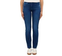 Straight-Jeans MUSTANG "Damen Style Shelby Straight", Damen, Gr. 29, Länge 34, blau (682 mittelblau), Denim/Jeans, 78% Baumwolle, 10% Lyocell, 9% Elastomultiester, 3% Elasthan, unifarben, straight fit