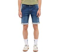Straight-Jeans MUSTANG "Herren Style Chicago Shorts Z", Herren, Gr. 31, 682 mittelblau, Denim/Jeans, 87% Baumwolle, 12% Polyester, 1% Elasthan, unifarben, straight fit, Jeans Straight-Jeans (88422962-