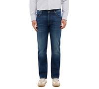 Straight-Jeans MUSTANG "Herren Style Michigan Straight", Herren, Gr. 34, Länge 30, blau (882 dunkelblau), Denim/Jeans, 99% Baumwolle, 1% Elasthan, unifarben, straight fit, Jeans Straight-Jeans (889730