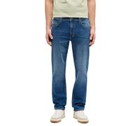 Straight-Jeans MUSTANG "Herren Style Washington Straight", Herren, Gr. 40, Länge 34, 703 mittelblau, Denim/Jeans, 99% Baumwolle, 1% Elasthan, unifarben, straight fit, Jeans Straight-Jeans (14977619-40
