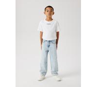 Straight-Jeans NAME IT "NKMRYAN - Jeans mit geradem Bein, strapazierfähig", Jungen, Gr. 122, N-Gr, blau (light blau denim), Denim/Jeans, Obermaterial: 100% Baumwolle, unifarben, straight fit lang, Jea