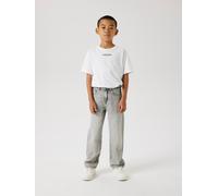 Straight-Jeans NAME IT "NKMRYAN - Jeans mit geradem Bein, strapazierfähig", Jungen, Gr. 140, N-Gr, blau (light grau denim), Denim/Jeans, Obermaterial: 100% Baumwolle, unifarben, straight fit lang, Jea