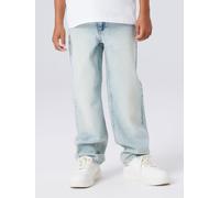 Straight-Jeans NAME IT "NKMRYAN STRAIGHT JEANS 5950-DM NOOS", Jungen, Gr. 122, N-Gr, blau (vintage light blau denim), Denim/Jeans, Obermaterial: 100% Baumwolle, leichte Abriebeffekte, straight fit knö