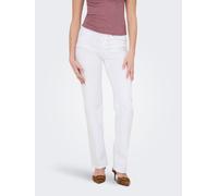 Only Straight-Jeans ONLBLUSH MID STRAIGHT DNM DOT NOOS Damen L/32 Weiß 5-Pocket