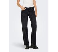 Only Wide Leg Jeans aus Baumwoll-Mix Modell 'JUDY' in Black, Größe L