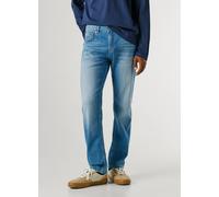 Straight-Jeans PEPE JEANS "CASH", Herren, Gr. 30, Länge 32, mid used, Denim/Jeans, Obermaterial: 98% Baumwolle, 2% Elasthan, straight fit lang, Jeans Straight-Jeans, im 5-Pocket-Stil (16154237-30) mid