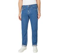 Straight-Jeans PEPE JEANS "STRAIGHT JEANS CASH", Herren, Gr. 32, Länge 32, medium enzyme, Denim/Jeans, Obermaterial: 99% Baumwolle, 1% Elasthan, casual, straight fit, Jeans, im 5-Pocket-Stil (75545747