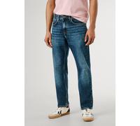 Straight-Jeans PEPE JEANS "STRAIGHT JEANS CASH", Herren, Gr. 33, Länge 34, blau (used blau), Denim/Jeans, Obermaterial: 99% Baumwolle, 1% Elasthan, casual, straight fit, Jeans, im 5-Pocket-Stil (76644