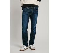 Regular-fit-Jeans PEPE JEANS "CASH", Herren, Gr. 34, Länge 32, blau (dunkelblau), Denim/Jeans, Obermaterial: 99% Baumwolle, 1% Elasthan, leichte Abriebeffekte, normal lang, Jeans Regular-fit-Jeans (71