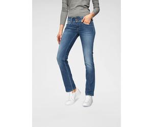 Straight-Jeans PEPE JEANS "GEN", Damen, Gr. 30, Länge 30, blau (d45 str 8dip royal schwarz), Web, Obermaterial: 83% Baumwolle, 15% Polyester, 2% Elasthan, slim fit lang, Jeans Straight-Jeans, in Baumw