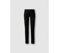 Straight-Jeans PEPE JEANS "SLIM JEANS MW GEN", Damen, Gr. 27, Länge 30, schwarz (clean deep schwarz), Denim/Jeans, Obermaterial: 100% Baumwolle, unifarben, slim fit lang, Jeans Straight-Jeans, mit dop