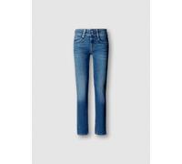 Straight-Jeans PEPE JEANS "SLIM JEANS MW GEN", Damen, Gr. 31, Länge 32, blau (faded medium indigo stretch), Denim/Jeans, Obermaterial: 86% Baumwolle, 12% Polyester, 2% Elasthan, slim fit lang, Jeans S