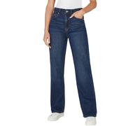Straight-Jeans PEPE JEANS "STRAIGHT JEANS HW ROBYN", Damen, Gr. 25, Länge 30, blau (tiefblau used), Denim/Jeans, Obermaterial: 100% Baumwolle, straight fit, Jeans Straight-Jeans, mit hohem Bund (89215