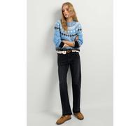 Straight-Jeans PEPE JEANS "straight leg jeans STRAIGHT JEANS MW ARROW", Damen, Gr. 25, Länge 28, worn deep schwarz, 99% Baumwolle, 1% Elasthan, Jeans Straight-Jeans (66600430-25) worn deep schwarz