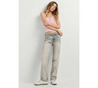 Straight-Jeans PEPE JEANS "straight leg jeans STRAIGHT JEANS MW ARROW", Damen, Gr. 28, Länge 30, vintage grau, 99% Baumwolle, 1% Elasthan, Jeans Straight-Jeans (44403627-28) vintage grau