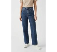 Straight-Jeans PEPE JEANS "UHW - Ultra High Waist", Damen, Gr. 29, Länge 30, mid blau, Denim/Jeans, Obermaterial: 99% Baumwolle, 1% Elasthan, straight fit lang, Jeans Straight-Jeans, mit hohem Bund (1