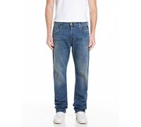 Straight-Jeans REPLAY "Aideen", Herren, Gr. 31, Länge 32, medium blau, Denim/Jeans, Obermaterial: 99% Baumwolle, 1% Elasthan, straight fit lang, Jeans Straight-Jeans, im 5-Pocket-Stil (42331748-31) me