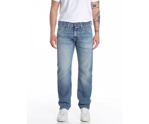 Straight-Jeans REPLAY "DERYCK", Herren, Gr. 36, Länge 34, blau (medium blau), Denim/Jeans, Obermaterial: 100% Baumwolle, straight fit normal, Jeans Straight-Jeans (72789932-36) medium blau