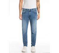 Straight-Jeans REPLAY "GROVER", Herren, Gr. 31, Länge 32, blau (medium blau c009), Denim/Jeans, Obermaterial: 98% Baumwolle, 2% Elasthan, straight fit lang, Jeans Straight-Jeans, in vielen verschieden