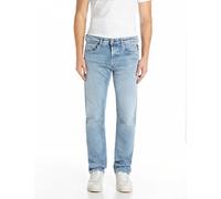 Straight-Jeans REPLAY "GROVER", Herren, Gr. 32, Länge 32, blau (light blau 938), Denim/Jeans, Obermaterial: 99% Baumwolle, 1% Elasthan, straight fit lang, Jeans Straight-Jeans, in vielen verschiedenen