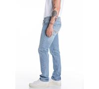 Straight-Jeans REPLAY "GROVER", Herren, Gr. 33, Länge 34, blau (light blau r010), Denim/Jeans, Obermaterial: 99% Baumwolle, 1% Elasthan, straight fit lang, Jeans Straight-Jeans, in vielen verschiedene