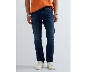 Straight-Jeans REPLAY "GROVER", Herren, Gr. 36, Länge 34, blau (dunkelblau c007), Denim/Jeans, Obermaterial: 98% Baumwolle, 2% Elasthan, straight fit lang, Jeans Straight-Jeans, in vielen verschiedene