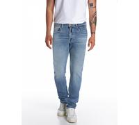 Straight-Jeans REPLAY "GROVER", Herren, Gr. 36, Länge 34, blau (medium blau 812), Denim/Jeans, Obermaterial: 99% Baumwolle, 1% Elasthan, straight fit lang, Jeans Straight-Jeans, in vielen verschiedene
