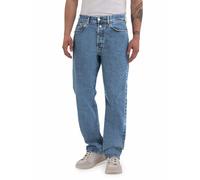 Straight-Jeans REPLAY "M9Z1 9Zero1 90´s Straight Fit", Herren, Gr. 36, Länge 34, blau (medium blau 53d), Denim/Jeans, Obermaterial: 99% Baumwolle, 1% Elasthan, loose fit lang, Jeans Straight-Jeans, mi