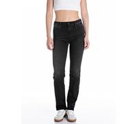 Straight-Jeans REPLAY "ZOLIE", Damen, Gr. 27, Länge 30, schwarz 098, Denim/Jeans, Obermaterial: 80% Baumwolle, 10% Lyocell, 8% Elastomultiester, 2% Elasthan, straight fit lang, Jeans Straight-Jeans (5