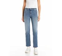 Straight-Jeans REPLAY "ZOLIE", Damen, Gr. 29, Länge 32, blau (medium blau 927), Denim/Jeans, Obermaterial: 83% Baumwolle, 10% Modal, 4% Elastomultiester, 3% Elasthan, straight fit lang, Jeans Straight