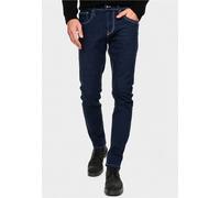 Straight-Jeans RUSTY NEAL "MELVIN", Herren, Gr. 29, Länge 32, blau, 74% Baumwolle, 15% Polyester, 9% Viskose, 2% Elasthan, unifarben, lang, Jeans Straight-Jeans, mit elastischem Stretch-Denim (9141195