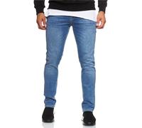 Straight-Jeans RUSTY NEAL "MELVIN", Herren, Gr. 33, Länge 34, blau (jeansblau), 98% Baumwolle, 2% Elasthan, unifarben, lang, Jeans, im klassischen 5-Pocket-Stil (70897944-33) jeansblau