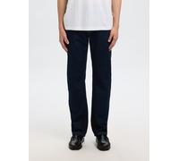 Straight-Jeans SELECTED HOMME "SLH196-STRAIGHT BEN KORI JEANS NOOS", Herren, Gr. 32, Länge 34, blau (dunkelblau denim detail:202), Denim/Jeans, Obermaterial: 99% Baumwolle, 1% Elasthan, unifarben, str