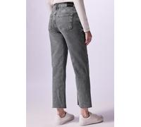 Straight-Jeans STREET ONE STUDIO, Damen, Gr. 34, Länge 28, grau (ice grau wash), Jeans, 99% Baumwolle, 1% Elasthan, unifarben, casual, lang, Jeans, Middle Waist (35672343-34) ice grau wash