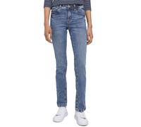 Straight-Jeans TOM TAILOR "Alexa - Straight", Damen, Gr. 30, Länge 30, blau (random bleached blau), Denim/Jeans, Obermaterial: 98% Baumwolle, 2% Elasthan, unifarben, gerade lang, Jeans Straight-Jeans,