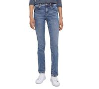 Straight-Jeans TOM TAILOR "Alexa - Straight", Damen, Gr. 32, Länge 34, blau (random bleached blau), Denim/Jeans, Obermaterial: 98% Baumwolle, 2% Elasthan, gerade lang, Jeans Straight-Jeans, in 5-Pocke