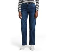 Straight-Jeans TOM TAILOR DENIM "ELLA", Damen, Gr. 27, Länge 30, used schwarz stone blau denim, Denim/Jeans, Obermaterial: 99% Baumwolle, 1% Elasthan, unifarben, straight fit lang, Jeans Straight-Jean
