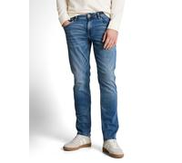 Straight-Jeans TOM TAILOR, Herren, Gr. 38, Länge 30, mid stone, Denim/Jeans, Obermaterial: 92% Baumwolle, 6% Polyester, 2% Elasthan, straight fit knöchellang, Jeans Straight-Jeans, im Five-Pocket Styl