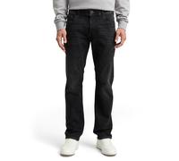Straight-Jeans TOM TAILOR, Herren, Gr. 38, Länge 34, blau (used schwarz stone schwarz denim34), Denim/Jeans, Obermaterial: 92% Baumwolle, 6% Polyester, 2% Elasthan, unifarben, straight fit knöchellang