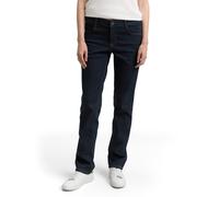 Straight-Jeans TOM TAILOR "LIVA", Damen, Gr. 31, Länge 32, blau (clean rinsed blau denim), Denim/Jeans, Obermaterial: 99% Baumwolle, 1% Elasthan. Futter: 100% Baumwolle, unifarben, casual, straight fi