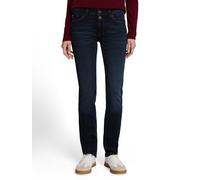 Straight-Jeans TOM TAILOR "LIVA Straight", Damen, Gr. 28, Länge 30, blau (schwarz blau denim), Denim/Jeans, Obermaterial: 92% Baumwolle, 6% Polyester, 2% Elasthan. Futter: 65% Baumwolle, 35% Polyester
