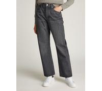 Straight-Jeans TOMMY HILFIGER "CLASSIC STRAIGHT RW", Damen, Gr. 33, Länge 30, nea, Denim/Jeans, Obermaterial: 100% Baumwolle, unifarben, straight fit knöchellang, Jeans Straight-Jeans, mit Logo-Badge,
