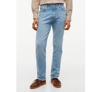 Straight-Jeans TOMMY HILFIGER "Denton Slim Straight Fit", Herren, Gr. 30, Länge 30, blau (rio blau), Denim/Jeans, Obermaterial: 99% Baumwolle, 1% Elasthan, straight fit lang, Jeans Straight-Jeans (723