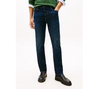 Straight-Jeans TOMMY HILFIGER "DENTON Slim Straight Fit", Herren, Gr. 34, Länge 36, jasper indigo, Denim/Jeans, Obermaterial: 79% Baumwolle, 20% Polyester, 1% Elasthan, gerade lang, Jeans Straight-Jea