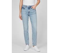 Straight-Jeans TOMMY HILFIGER "DNM CLASSIC STRAIGHT RW", Damen, Gr. 31, Länge 32, glis, Denim/Jeans, Obermaterial: 100% Baumwolle, Abriebeffekte, straight fit knöchellang, Jeans Straight-Jeans (256231
