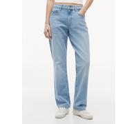 Straight-Jeans TOMMY JEANS "KIRA MR SLIM STR BJ0111", Damen, Gr. 33, Länge 30, denim light, Denim/Jeans, Obermaterial: 99% Baumwolle, 1% Elasthan, unifarben, slim fit lang, Jeans Straight-Jeans, Baumw