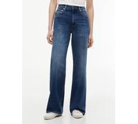 Straight-Jeans TOMMY JEANS "MIA MR RLXD STR", Damen, Gr. 31, Länge 30, blau (denim schwarz), Denim/Jeans, Obermaterial: 99% Baumwolle, 1% Elasthan, unifarben, relaxed fit lang, Jeans Straight-Jeans, B