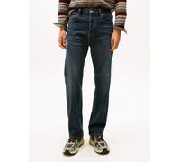 Straight-Jeans TOMMY JEANS "Otis Regular Straight", Herren, Gr. 33, Länge 32, denim schwarz, Denim/Jeans, Obermaterial: 99% Baumwolle, 1% Elasthan, unifarben, regular fit lang, Jeans Straight-Jeans, S