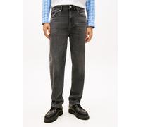 Straight-Jeans TOMMY JEANS "SONNY REGULAR", Herren, Gr. 36, Länge 34, denim schwarz, Denim/Jeans, Obermaterial: 99% Baumwolle, 1% Elasthan, unifarben, regular fit lang, Jeans Straight-Jeans (32966215-
